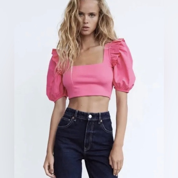 Pink Zara crop top - Picture 1 of 3